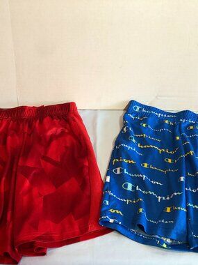 LOT of 2 Boys Shorts - 10/12 Blue Champion & 8 Red Vortek Shorts